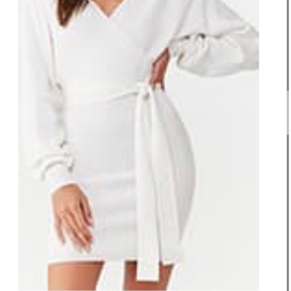 Surplice Sweater Dress